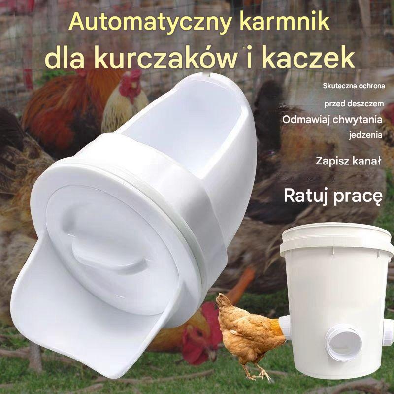 🐓 【5 podajników + otwieracz do otworów】 Automatyczny podajnik kurczaków, kaczek i gęsi