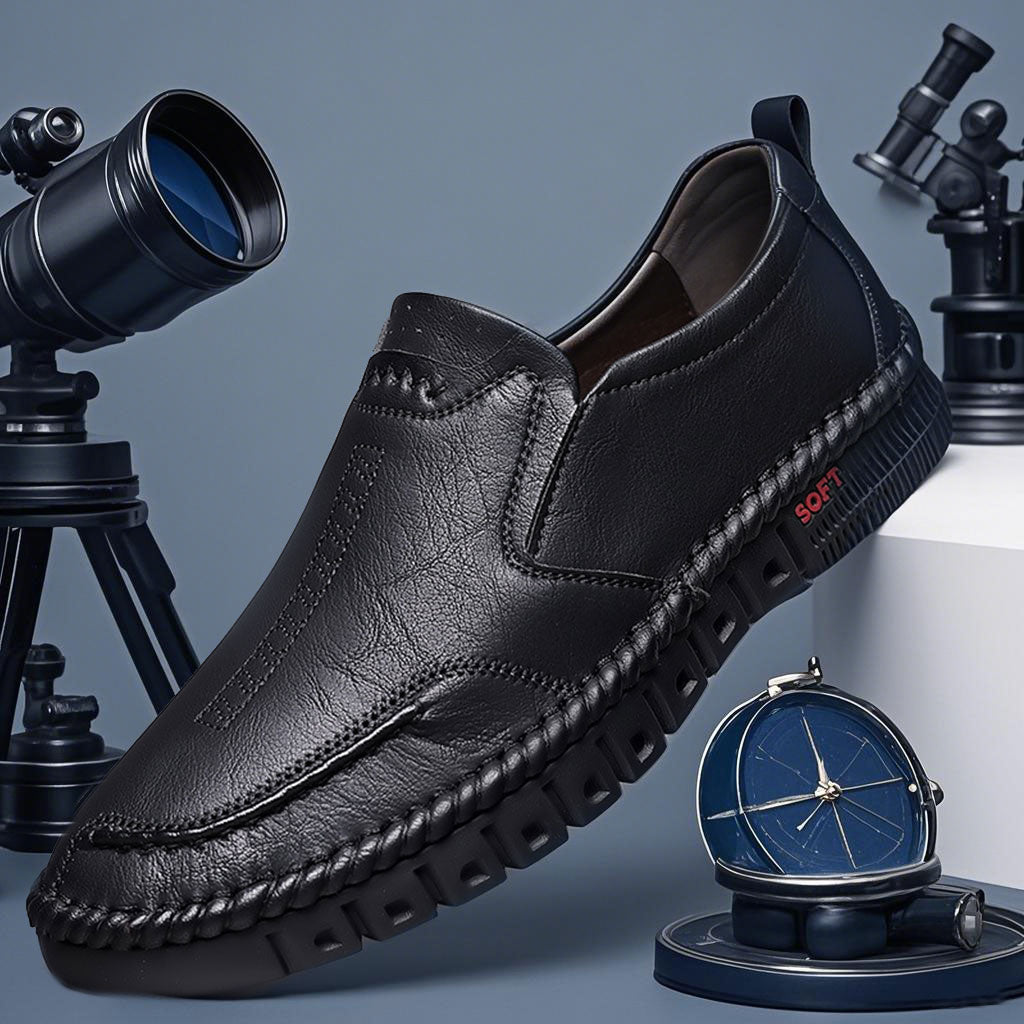 Męskie skórzane buty casualowe