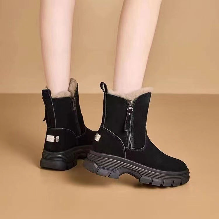 💖⛄️ POPUST OGRANIČENO VRIJEME👢【35-40】Nova kolekcija jesen-zima 2025, kožne Martin čizme s podlogom, grube i tople.