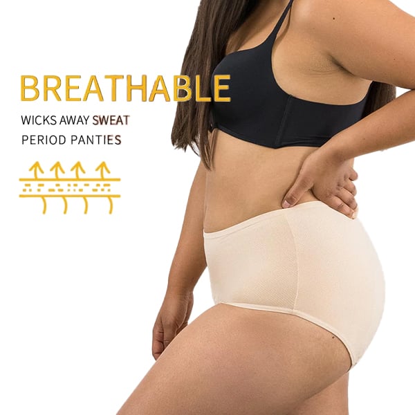 đăL-8XLăăPack de 5ăBragas de cintura alta antifugas para mujer