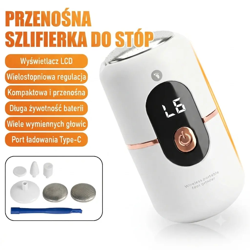 【Płatność przy odbiorze】Zestaw do pielęgnacji stóp: Elektryczny pilnik do pięt 5 w 1