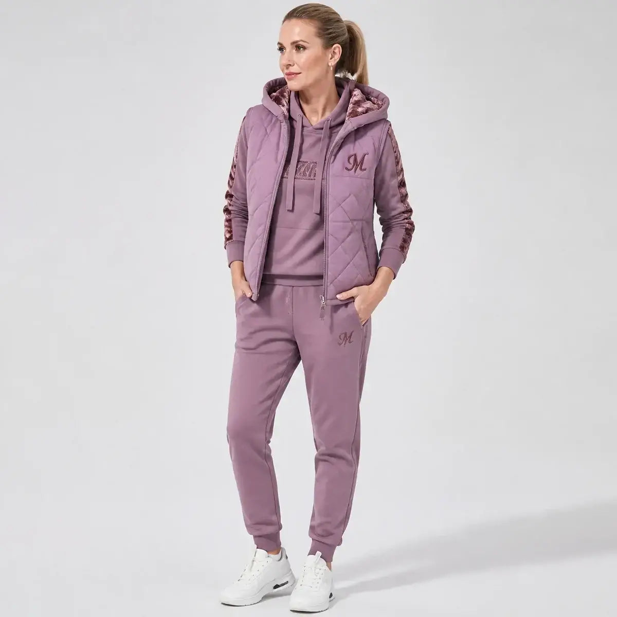 【Spodnie + sweter + kurtka】Nowy casualowy komplet sportowy na jesień i zimę 2026, ocieplany i gruby