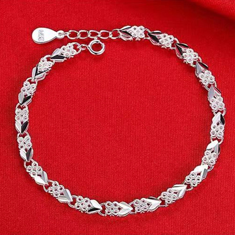 😀👉【Kupite eno, dobite eno brezplačno】💖🍀Ljubite novo modno zapestnico s štiriperesno deteljico iz srebra 925 šterlinga za ženske