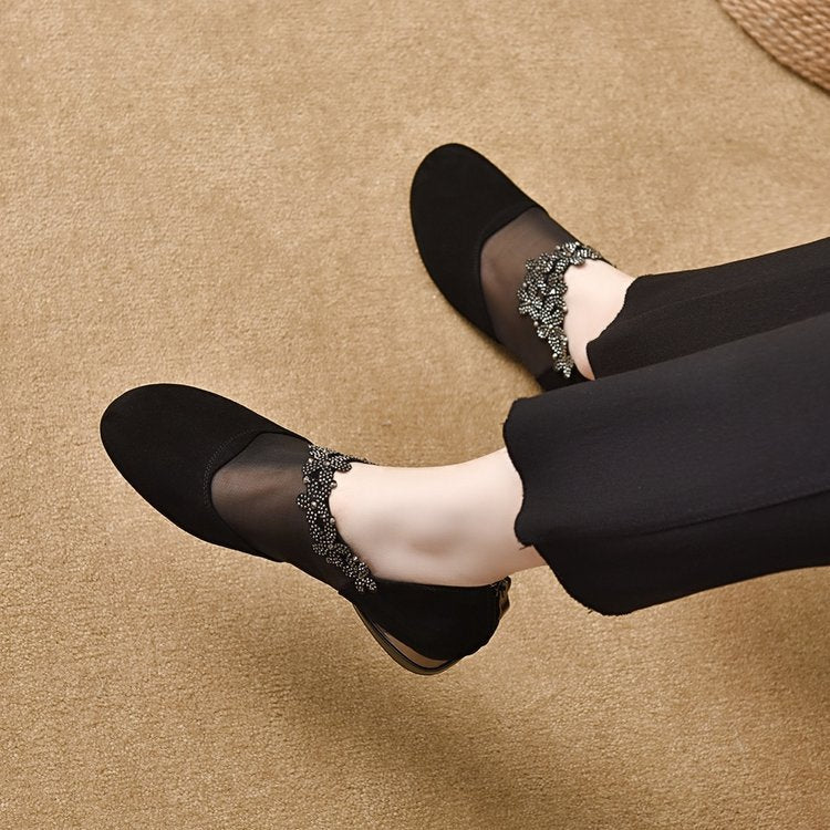 🔥✨【35-41】🏆2025 Nuevos Tacones de Cuña con Fondo Suave de Malla Hueca para Mujer