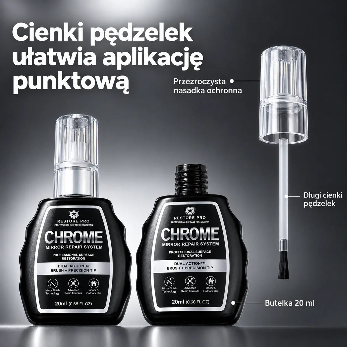 Zestaw do renowacji chromu – usuwa warstwę utlenienia i przywraca metalowym powierzchniom idealny połysk | Wysoka jakość