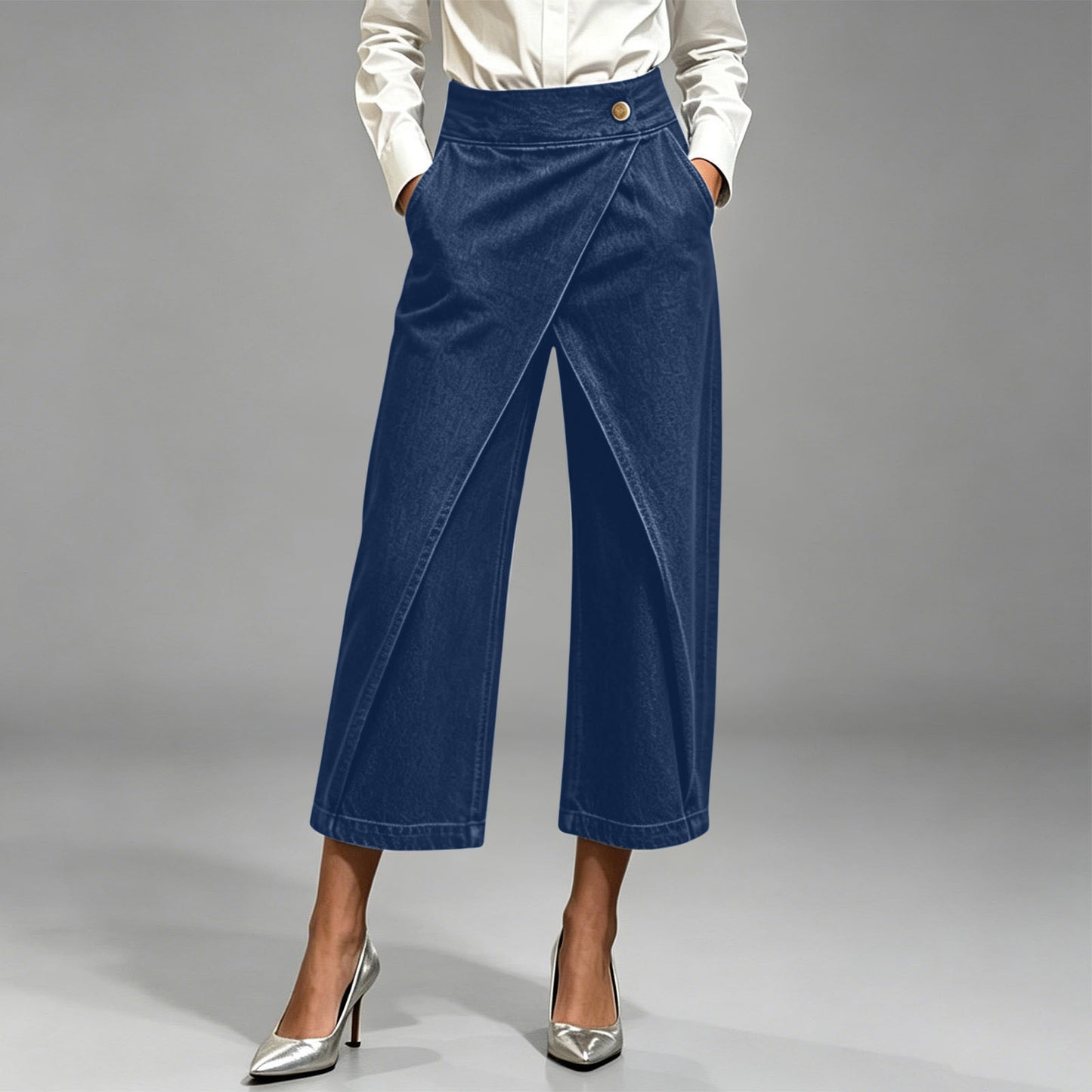 👖【S-2XL】Ženske ležerne traperice s nepravilnim crossover dizajnom