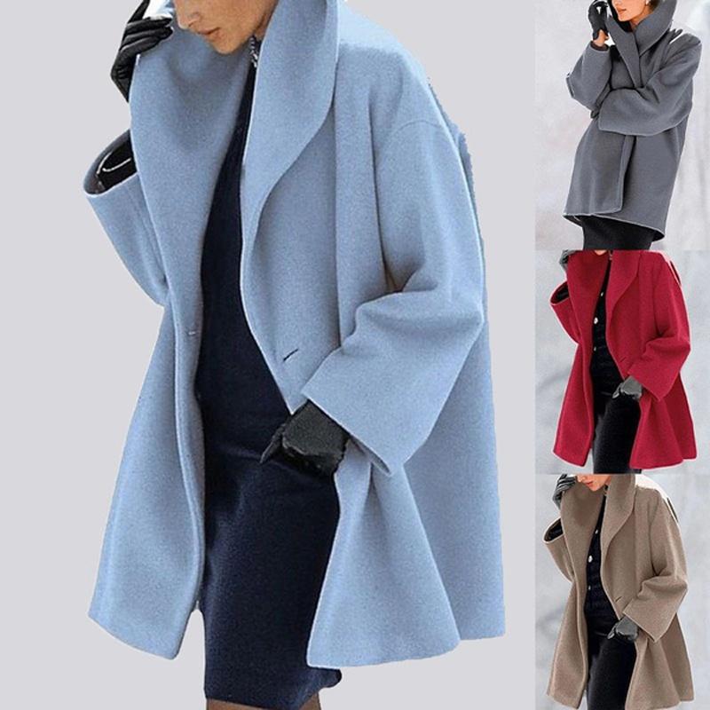 š„šøćS-5XLćModni ženski viÅ”ebojni vuneni kaput za jesen i zimu 2025