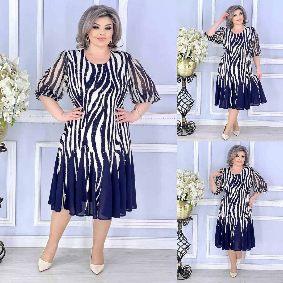 💙🌸【S-5XL】Нова елегантна празнична рокля