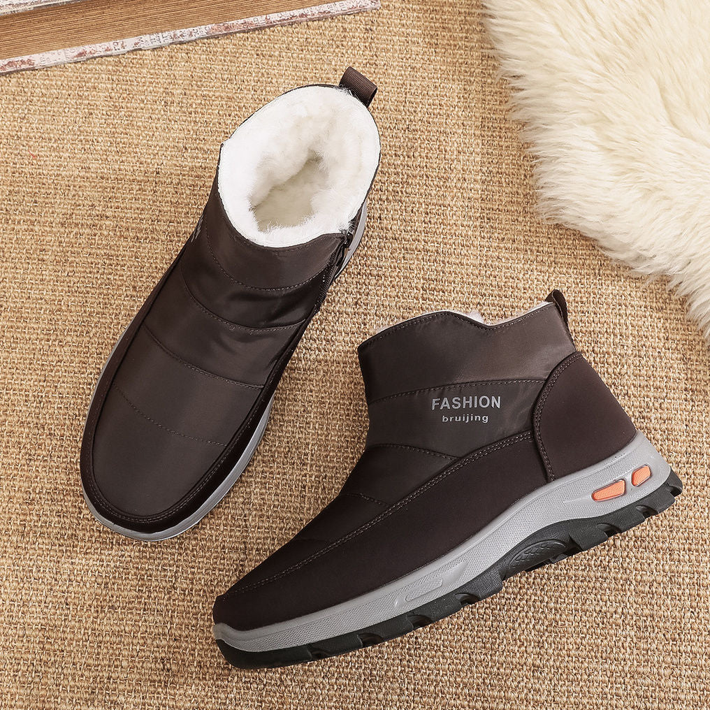 đ„ă39-45ăđZapatos de invierno para hombre hechos de puro algodĂłn mĂĄs terciopelo y pelo grueso.