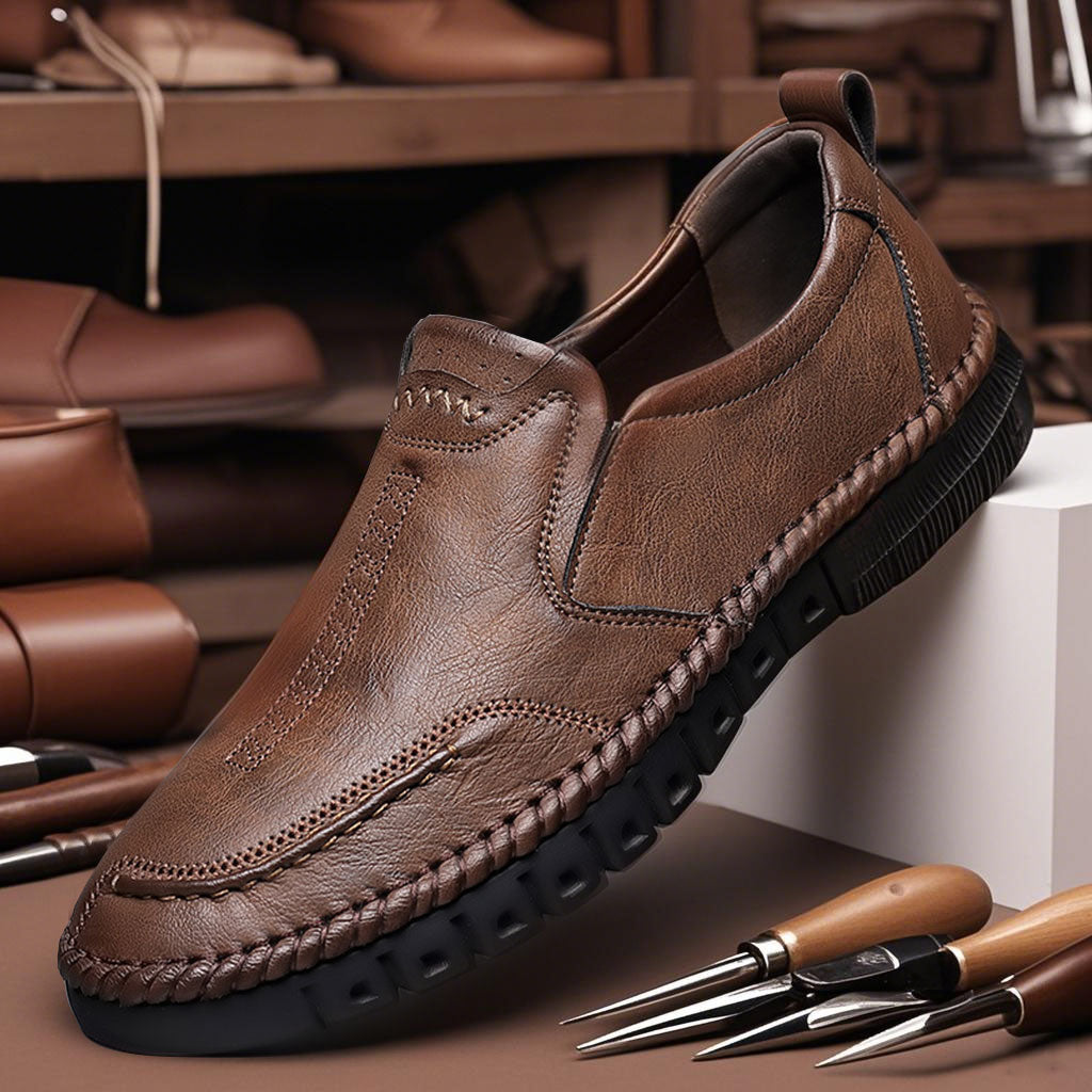 Męskie skórzane buty casualowe