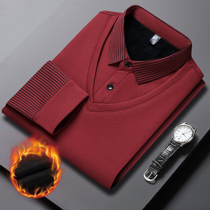 💥😎【M-4XL】Muški dvodijelni set polo majica s imitacijom prugastog uzorka.
