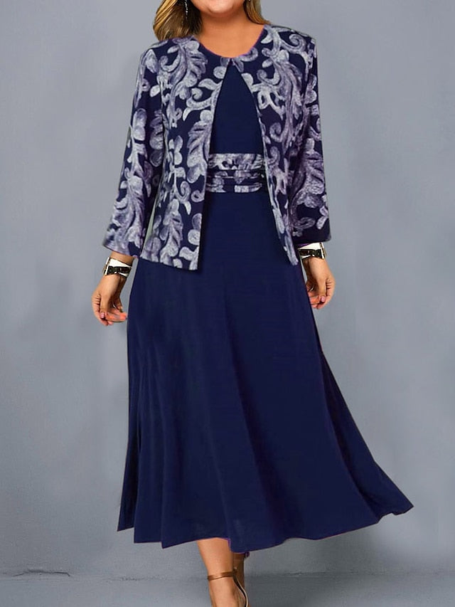 💐💖【S-3XL】Nowa sukienka bez rękawów z nadrukiem krótka kurtka modny strój na co dzień