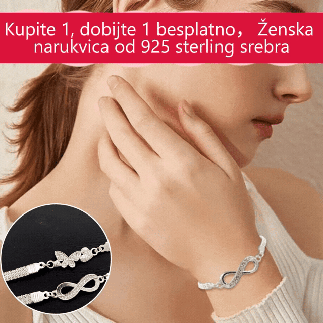 【🎁Kupite 1, dobijete 1 besplatno】✨Ženska narukvica od 925 sterling srebra