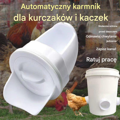 🐓 【5 podajników + otwieracz do otworów】 Automatyczny podajnik kurczaków, kaczek i gęsi