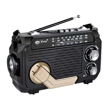 🔦 Przenośne radio awaryjne z ręcznym ładowaniem i lampką LED