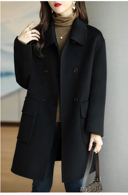 💖🔥Νέα φθινοπωρινή-χειμερινή κασμιρένια διπλής στρώσης ζακέτα – Υψηλής ποιότητας