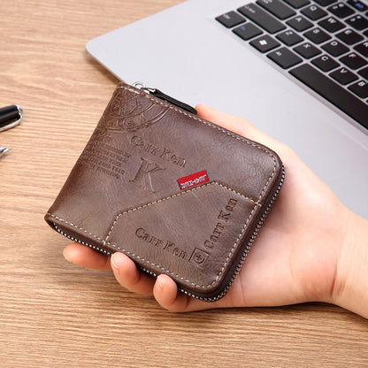 🎉Nuevo lanzamiento 50%🎉 Billetera multifuncional de piel auténtica suave para hombre