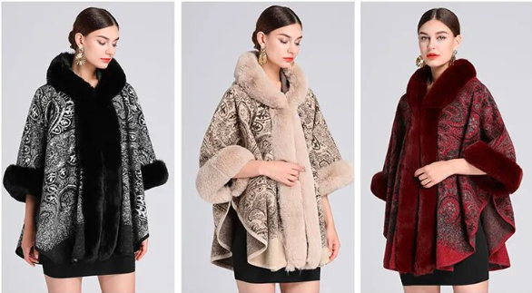 🍁✨【40-85 кг】 Ново есен/зима 2025, вълнено палто с качулка и яка, големи размери