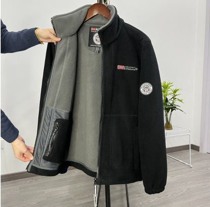 【XS-3XL】Chaqueta de terciopelo grueso de lana de talla grande informal cálida de otoño e invierno para hombre