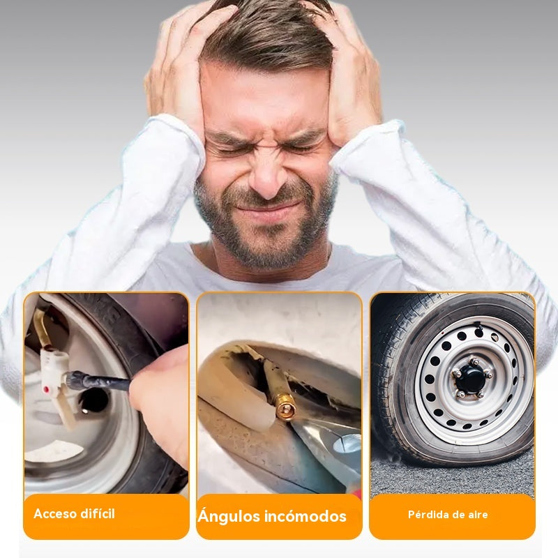 🚗【Compra 2, llévate 2 gratis】Extensión de válvula de neumático flexible universal