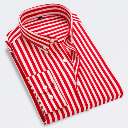 Płatność przy odbiorze🔥👕【M-5XL】Męska biznesowa koszula w paski z długim rękawem 2026