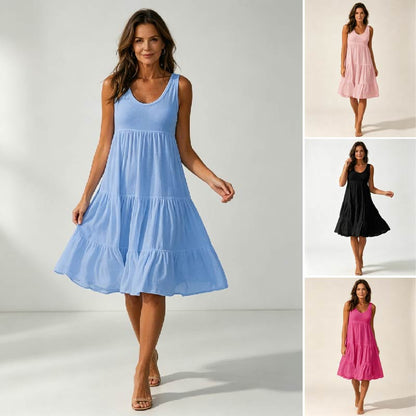 👗 【S-5XL】 Jednobojna ravna haljina ✅️ Plaćanje pouzećem