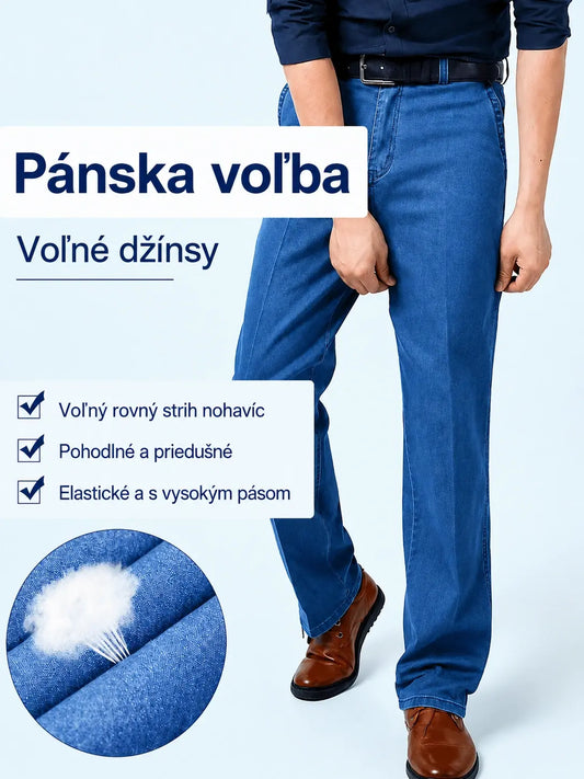 【55-110kg】Nové pánske džínsy s vysokým pásom pre väčšie veľkosti z roku 2026