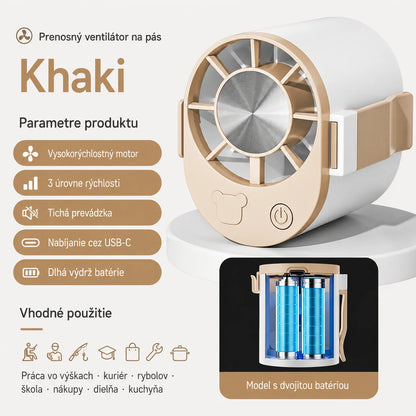 🔥【Kúpte 1 a získajte 1 zadarmo】🌀 Mini vysokorýchlostný ventilátor s možnosťou pripnutia na pás.