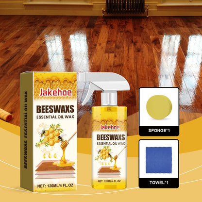 Spray do polerowania drewna z woskiem pszczelim 120 ml (zawiera gąbkę i ręcznik) do pielęgnacji mebli, zapobiegania pęknięciom i ochrony farby.