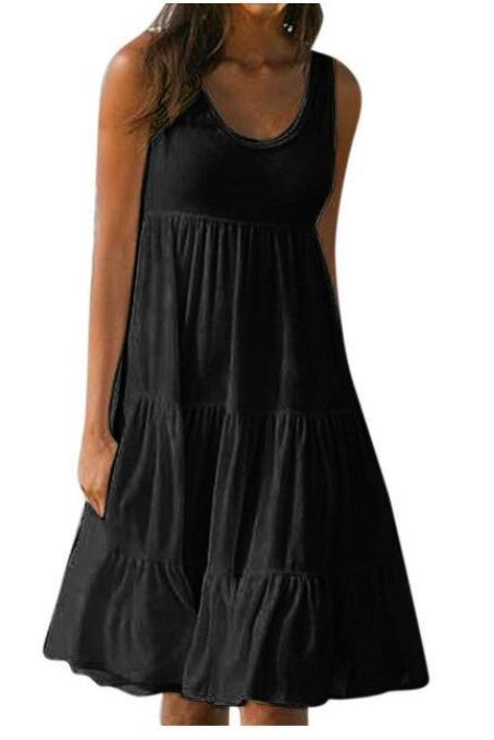 👗 【S-5XL】 Jednobojna ravna haljina ✅️ Plaćanje pouzećem