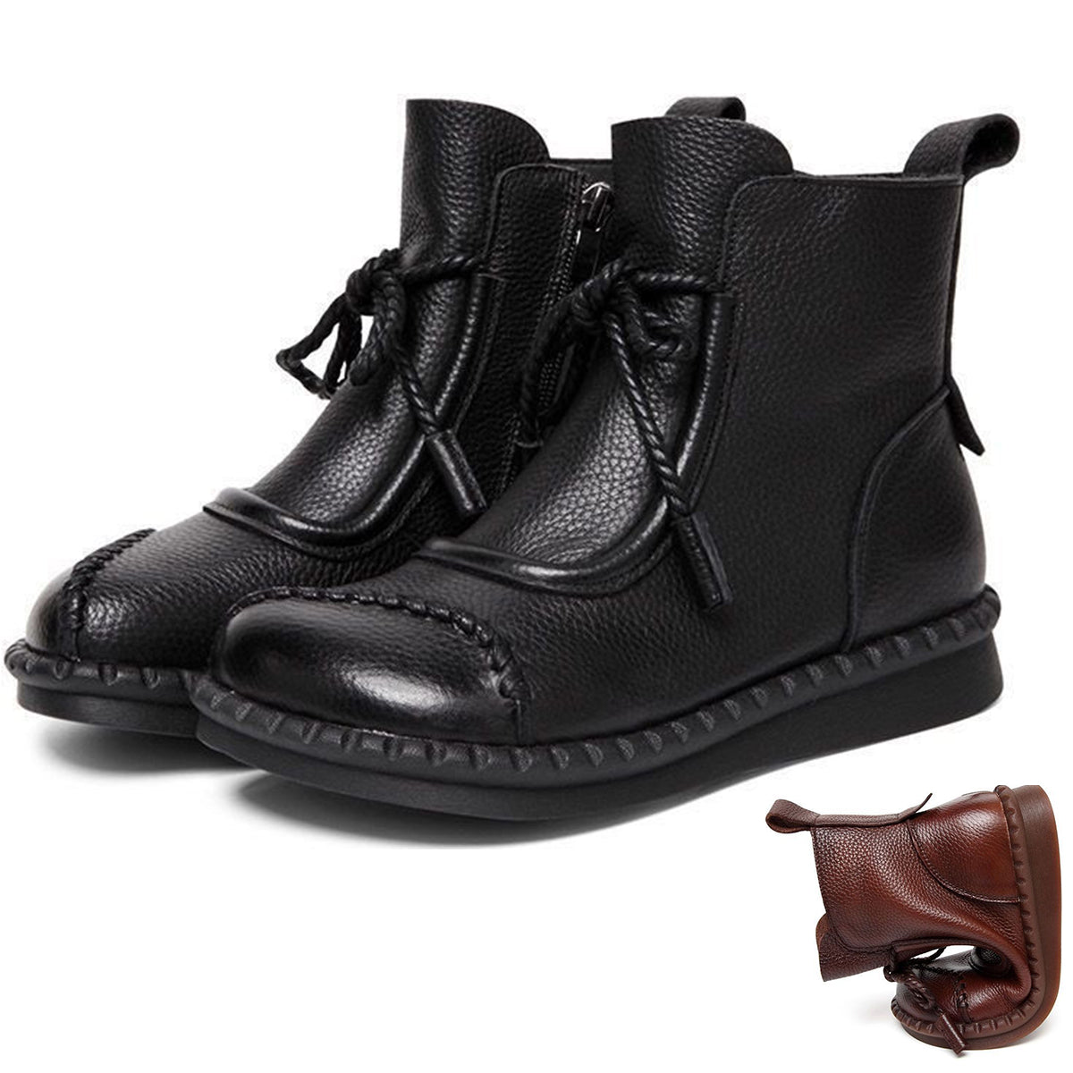 🎉✨【35-40】Nove jesensko-zimske ženske retro čizme od mekane kože, obavezni komad za zimu