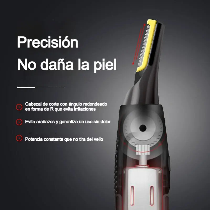 👨🔥 Novedad 2026 🔥 Recortadora multifunción para hombre ⚡ Recargable, mini y portátil ✂️ Apta para nariz, cejas y vello corporal ✅ Suave y segura para la piel