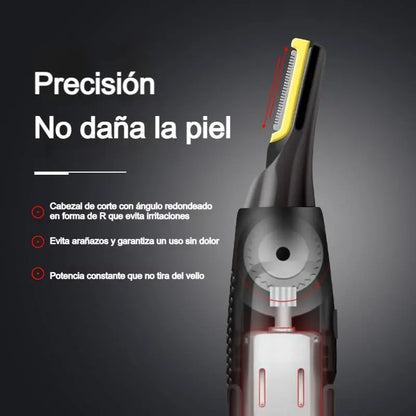 👨🔥 Novedad 2026 🔥 Recortadora multifunción para hombre ⚡ Recargable, mini y portátil ✂️ Apta para nariz, cejas y vello corporal ✅ Suave y segura para la piel