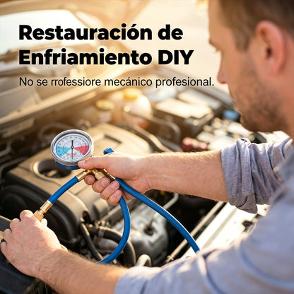 ⏳Oferta por tiempo limitado⏰ Manguera de carga de CA R134a con manómetro: herramienta universal y fácil de usar para proyectos de bricolaje 🔧