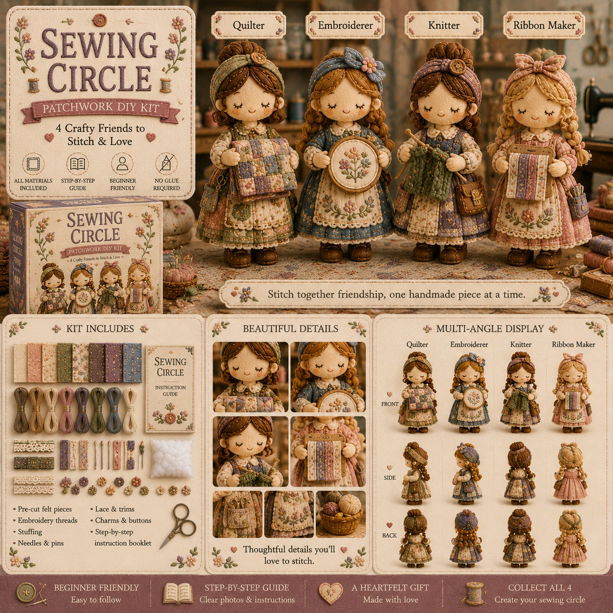 Ostatni dzień: Skorzystaj z 49% zniżki! 🧵 Miniaturowy zestaw patchworkowy z serii Miniature World.