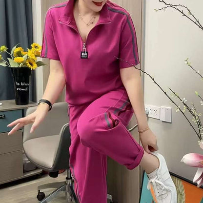 Плащане при доставка🔥👚【M-4XL】Пролет 2026 Нови модерни дамски спортни комплекти в големи размери
