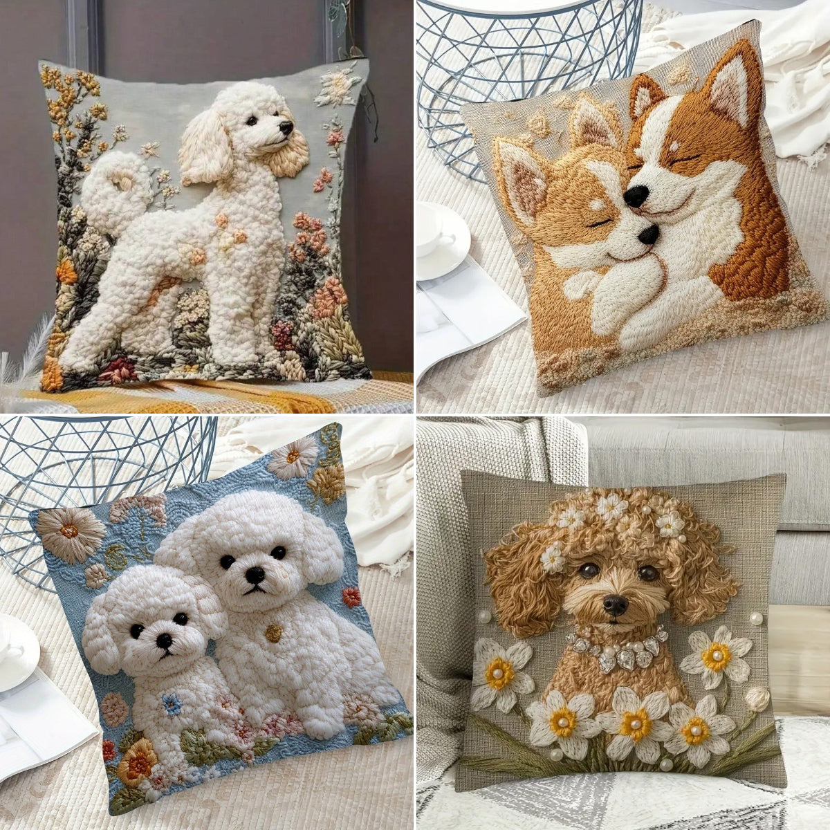 🐕🐱【4 ks】Najpredávanejšia obliečka na vankúš pre domáce zvieratá, mäkká a šetrná k pokožke