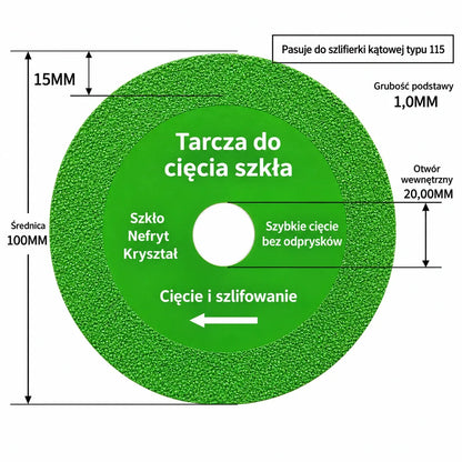 【50% OFF】Diamentowa tarcza tnąca 1,0 mm do szlifierek kątowych – tnie szkło, ceramikę i płytki bez wyszczerbień.