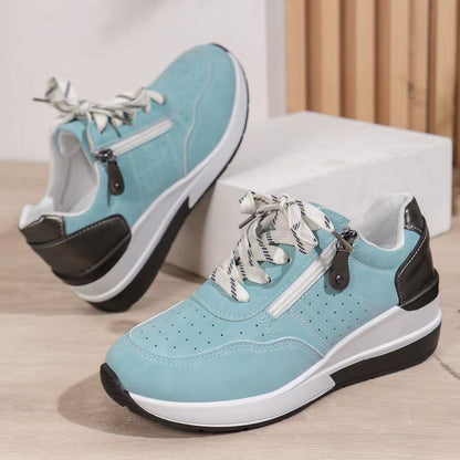 🔥 ¡Último día! 50% de DESCUENTO – Zapatillas modernas y cómodas con cremallera lateral y suela gruesa para mujer.