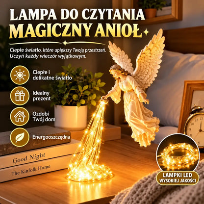 Dekoracyjna lampka LED 3D w kształcie anioła | Fantazyjna świecąca ozdoba na półkę