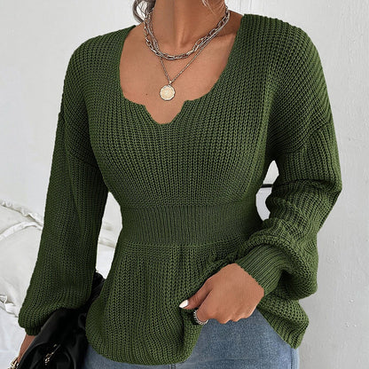 【S-3XL】 jesień i zima V-neck moda damski dzianinowy sweter