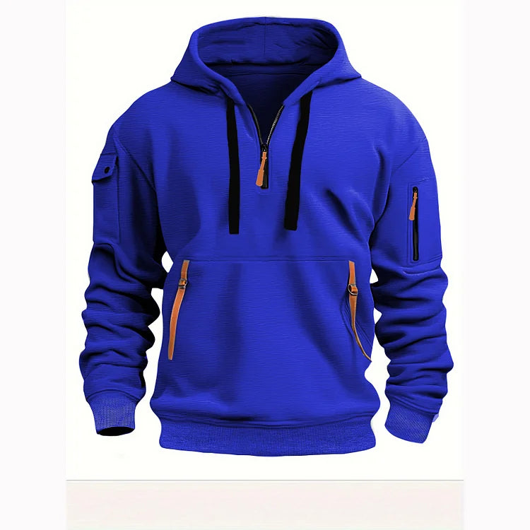🧥🔥😎【S-5XL】Sudadera deportiva para hombre con cremallera y muchos bolsillos”