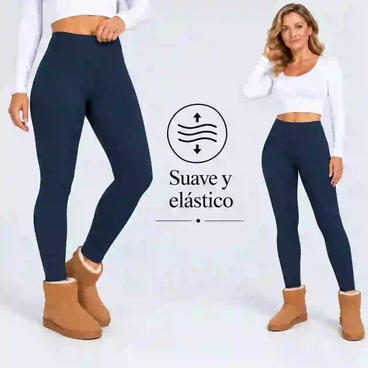【S-2XL】Leggings de yoga para mujer de cintura alta, con forro térmico, cálidos, elásticos y con efecto moldeador para el invierno