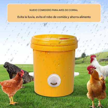 🐓【Puncher + 10 Comederos】Comedero automático para pollos, patos y gansos