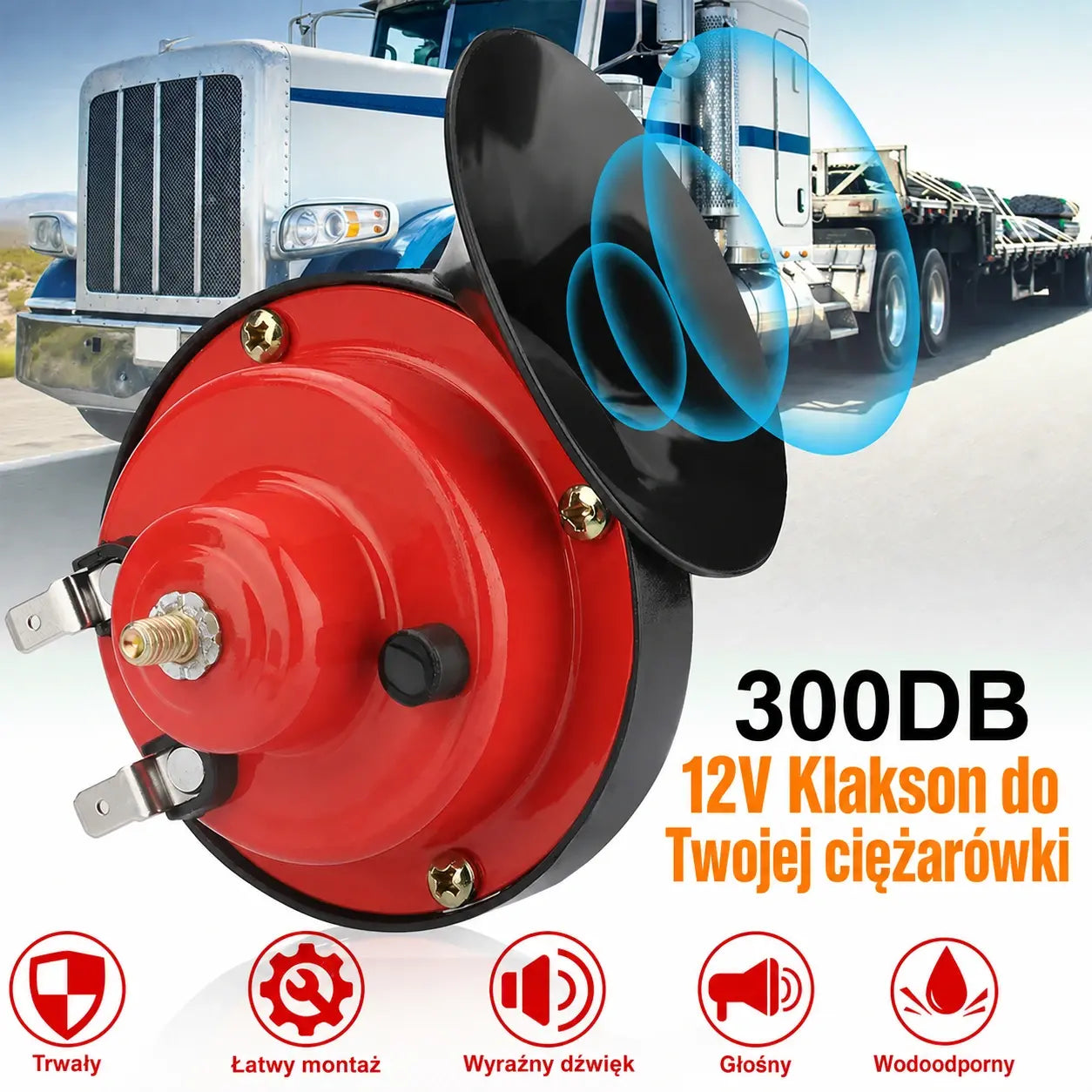 🔥【Płatność przy odbiorze】🚗Klakson ślimaka 12V z wysokim dźwiękiem