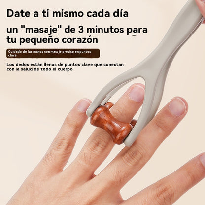 🎁【Compra 2 y llévate 2 gratis】🌿 Masajeador de dedos de madera maciza: Los rodillos de madera natural ayudan a desbloquear los meridianos articulares y a aliviar la fatiga de las manos. 🌿