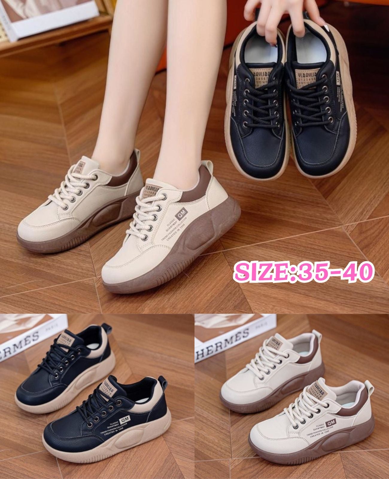 🏆【Cumpără 1 Primești 1 Gratuit】👟【35-40】Pantofi casual la modă cu talpă groasă, model nou, 2025