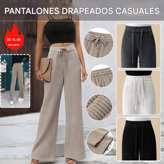 ✨👖🌸【Venta caliente】Nuevos pantalones casuales de terciopelo con pierna ancha, muy cómodos de llevar.