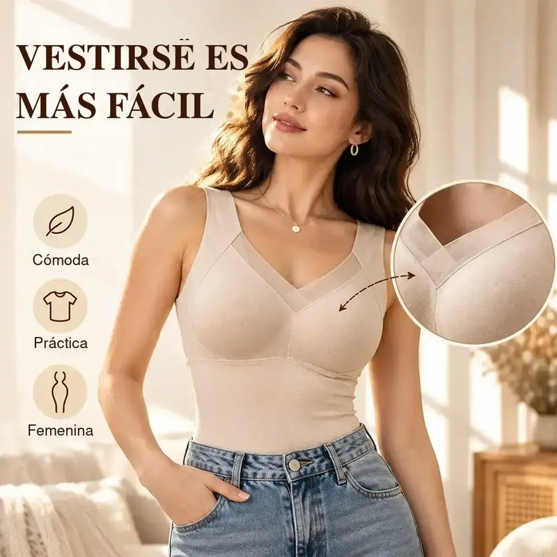 ♥☃【2 unidades】Chaleco térmico de mujer con forro afelpado para otoño/invierno 2026, con grafeno y efecto autocalentable. Cómodo y moldeador.