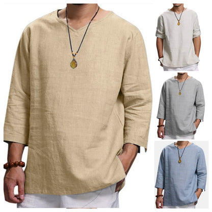 【M-4XL】💖👔2025 Europska i američka muška široka jednobojna ležerna košulja velike veličine, šest boja izborno